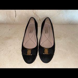 Ferragamo Suede Ballet Flats